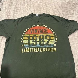 Vintage 1982 Green Shirt 2XL, New never wore, no tags, smoke free home